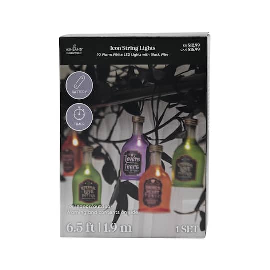10ct. Poison Bottle Icon LED String Lights by Ashland®